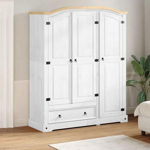 vidaXL Wardrobe Corona 151.5x52x186 cm Solid Wood Pine by vidaXL