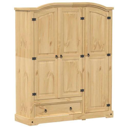 vidaXL Wardrobe Corona 151.5x52x186 cm Solid Wood Pine by vidaXL