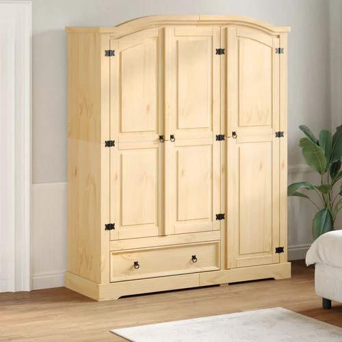 vidaXL Wardrobe Corona 151.5x52x186 cm Solid Wood Pine by vidaXL
