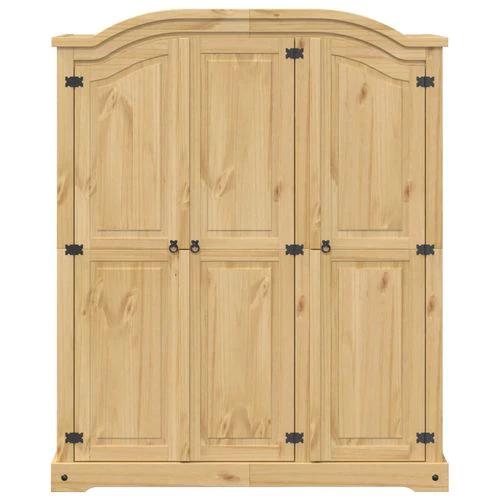 vidaXL Wardrobe Corona 151.5x52x186 cm Solid Wood Pine - Wardrobe