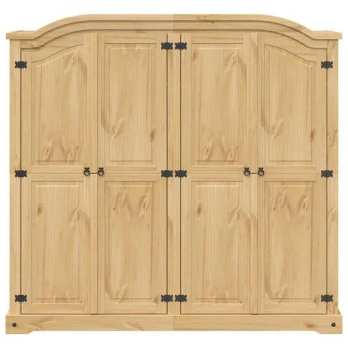 vidaXL Wardrobe Corona 194x52x186 cm Solid Wood Pine by vidaXL