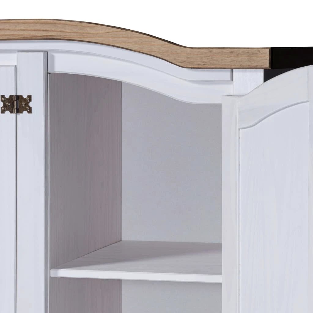 vidaXL Wardrobe Mexican Pine Corona Range 3 Doors Grey by vidaXL