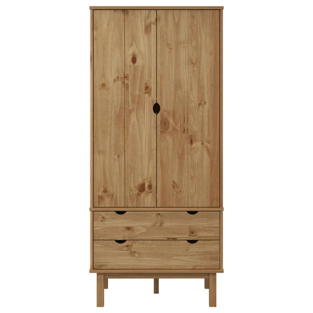 vidaXL Wardrobe OTTA 76.5x53x172 cm Solid Wood Pine - Wardrobe