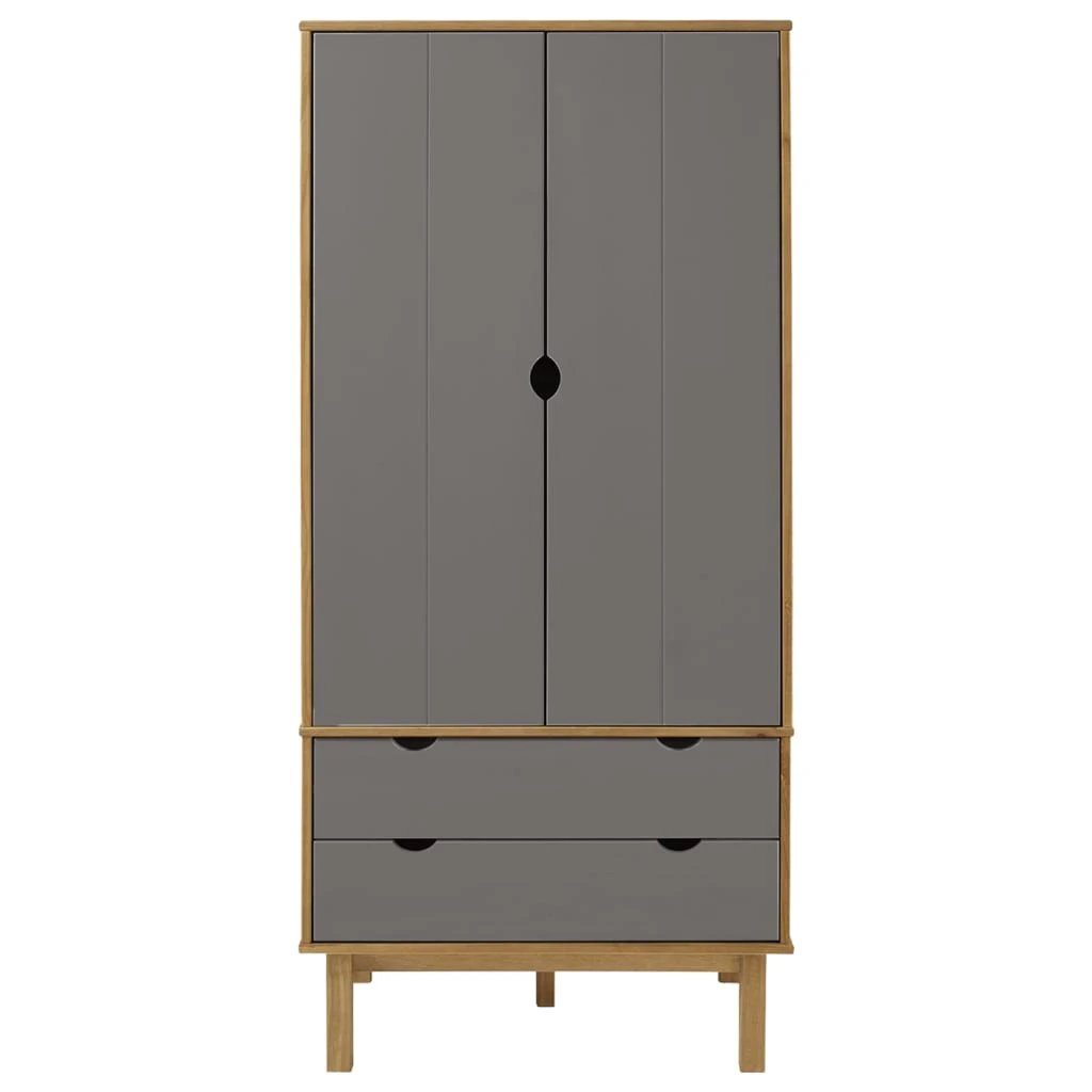 vidaXL Wardrobe OTTA 76.5x53x172 cm Solid Wood Pine - Wardrobe