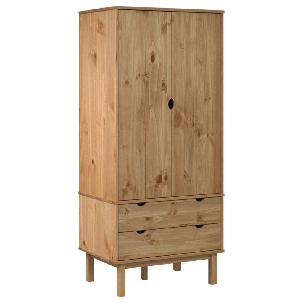 vidaXL Wardrobe OTTA 76.5x53x172 cm Solid Wood Pine - Wardrobe