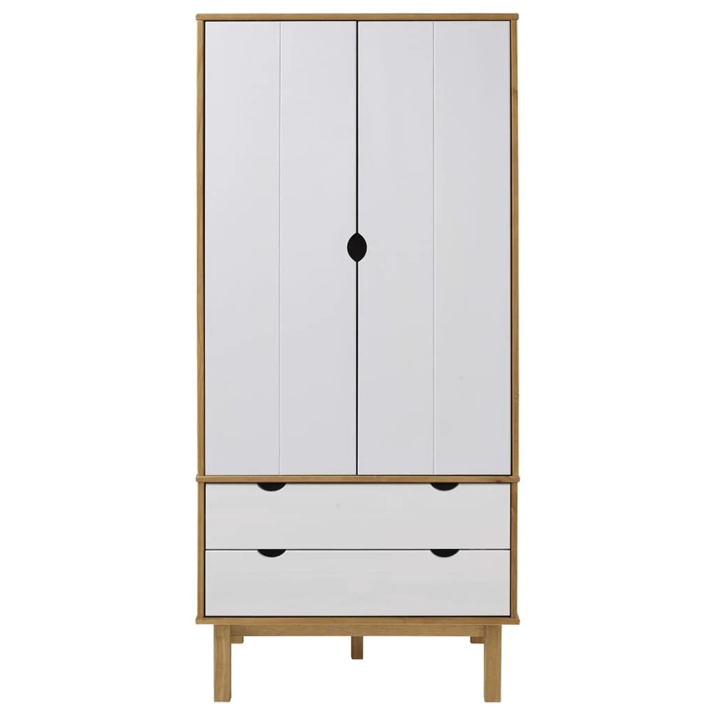vidaXL Wardrobe OTTA 76.5x53x172 cm Solid Wood Pine - Wardrobe