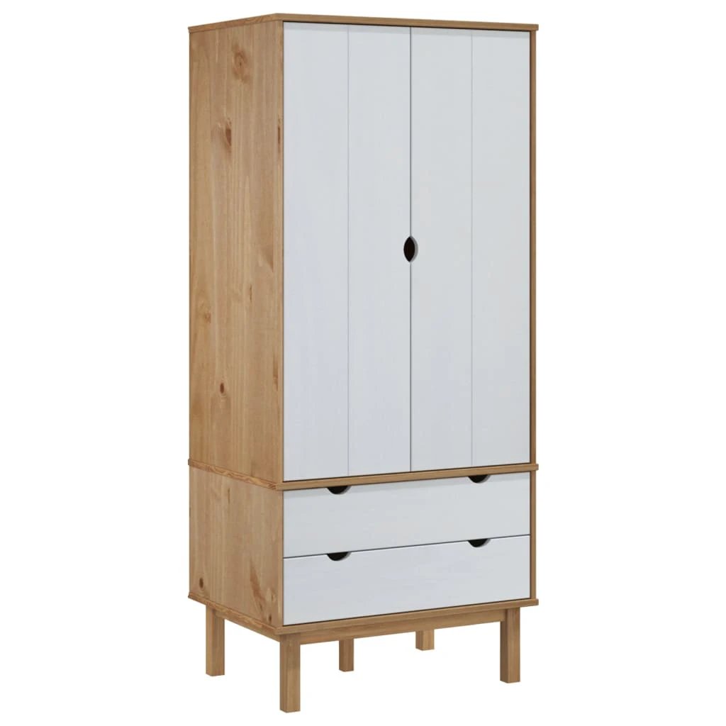 vidaXL Wardrobe OTTA 76.5x53x172 cm Solid Wood Pine - Wardrobe