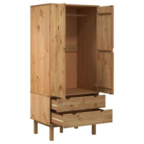 vidaXL Wardrobe OTTA 76.5x53x172 cm Solid Wood Pine - Wardrobe