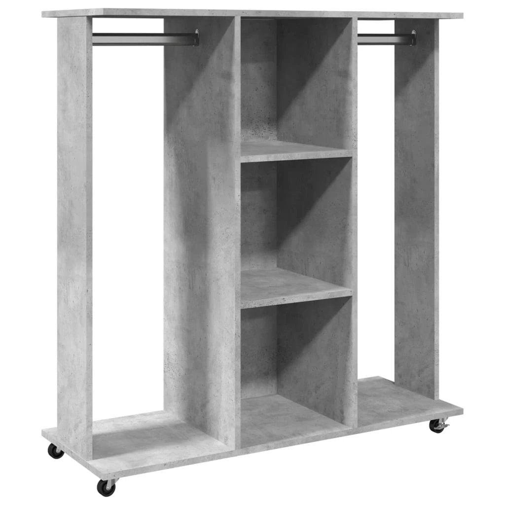vidaXL Wardrobe with Wheels White 102x38x110 cm Engineered Wood by vidaXL