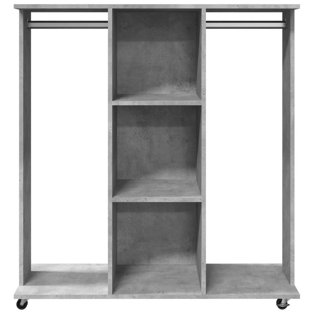 vidaXL Wardrobe with Wheels White 102x38x110 cm Engineered Wood by vidaXL