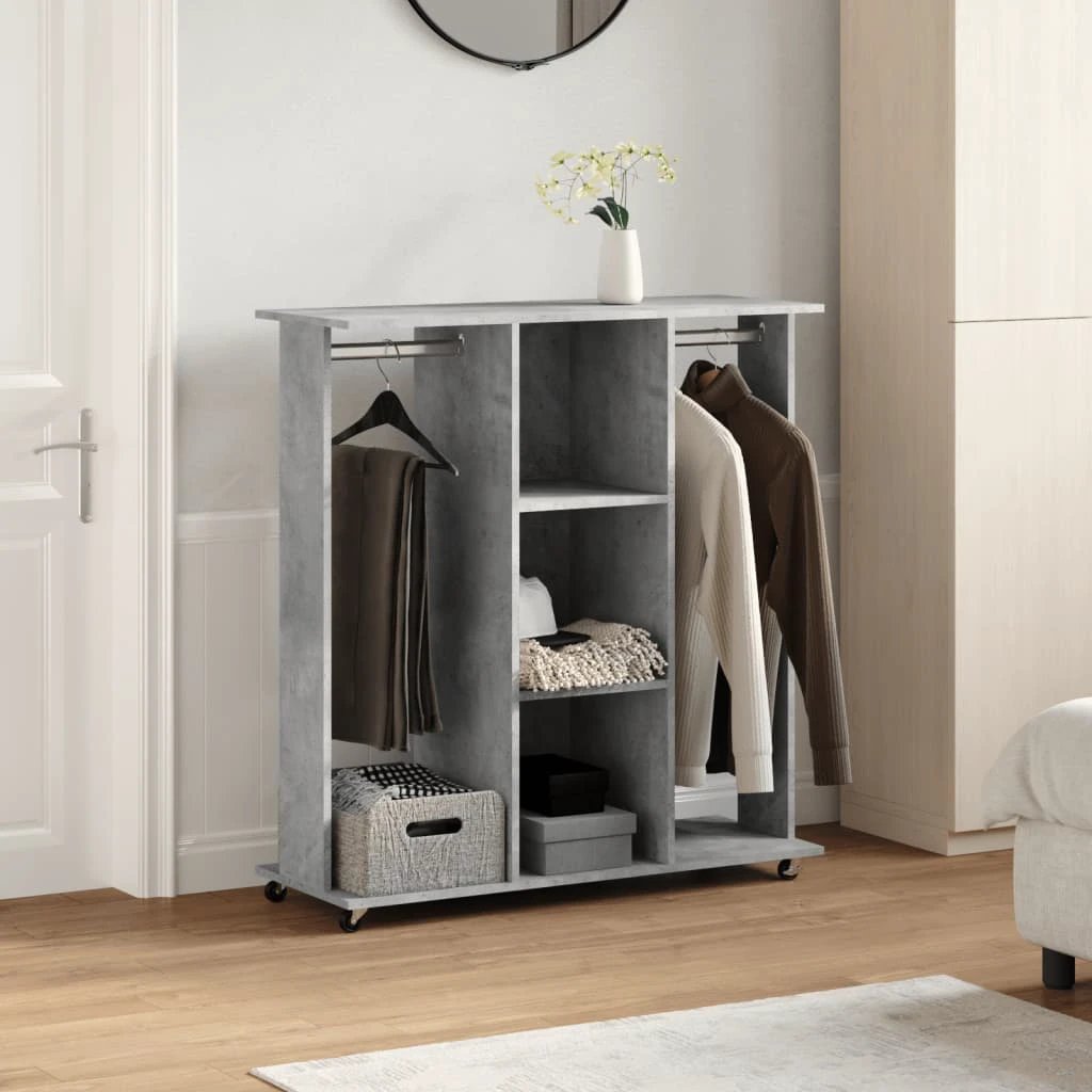 vidaXL Wardrobe with Wheels White 102x38x110 cm Engineered Wood by vidaXL