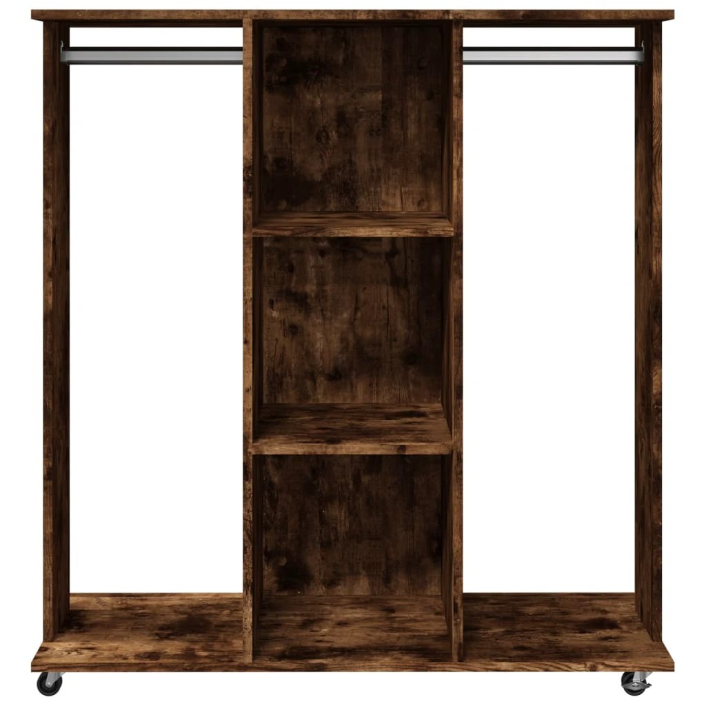 vidaXL Wardrobe with Wheels White 102x38x110 cm Engineered Wood by vidaXL