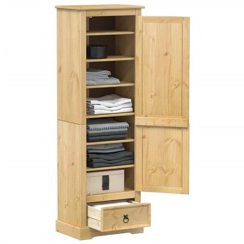 vidaXL Wardrobe Corona 55x38x170 cm Solid Wood Pine - Wardrobe