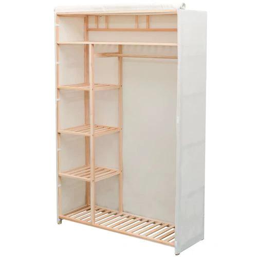 vidaXL Wardrobe Fabric and Pinewood 110x40x170 cm - Wardrobe