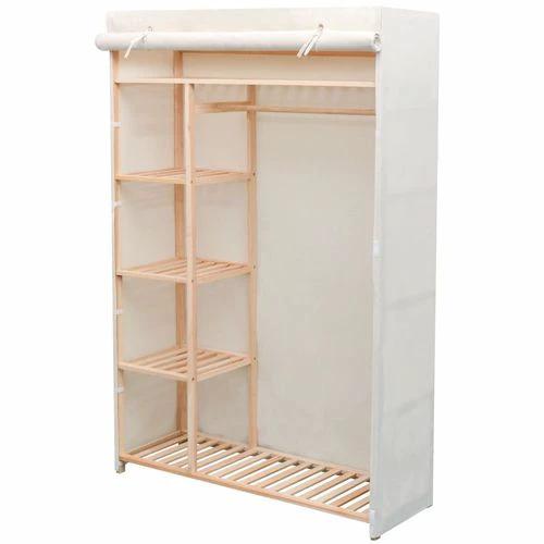 vidaXL Wardrobe Fabric and Pinewood 110x40x170 cm - Wardrobe