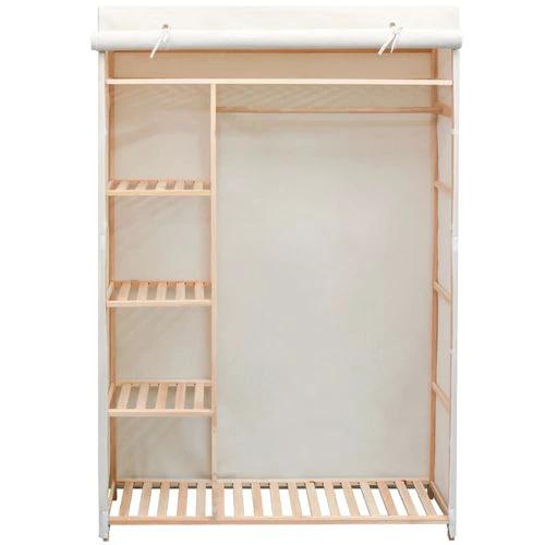 vidaXL Wardrobe Fabric and Pinewood 110x40x170 cm - Wardrobe