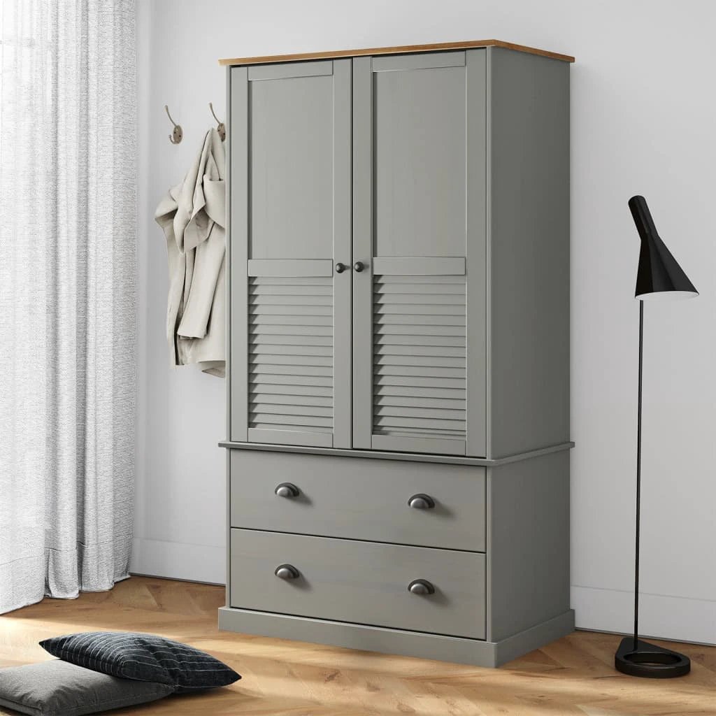 vidaXL vidaXL Wardrobe VIGO 90x55x176 cm Solid Wood Pine - Wardrobe