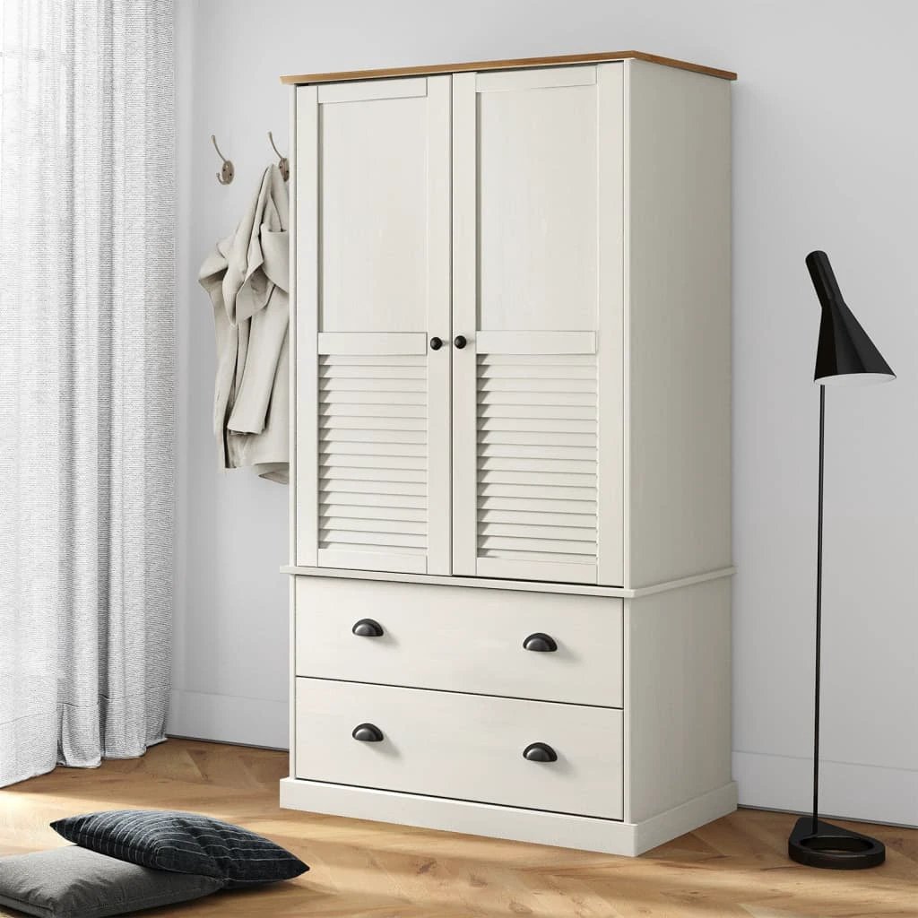 vidaXL vidaXL Wardrobe VIGO 90x55x176 cm Solid Wood Pine - Wardrobe