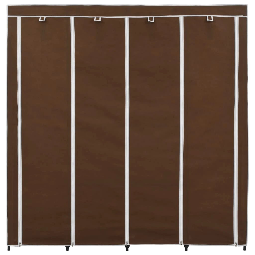 vidaXL Wardrobe with 4 Compartments Black 175x45x170 cm by vidaXL