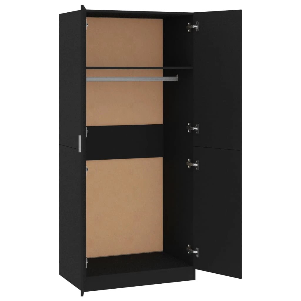 vidaXL Wardrobe Smoked Oak 80x50x180 cm Engineered Wood - Wardrobe