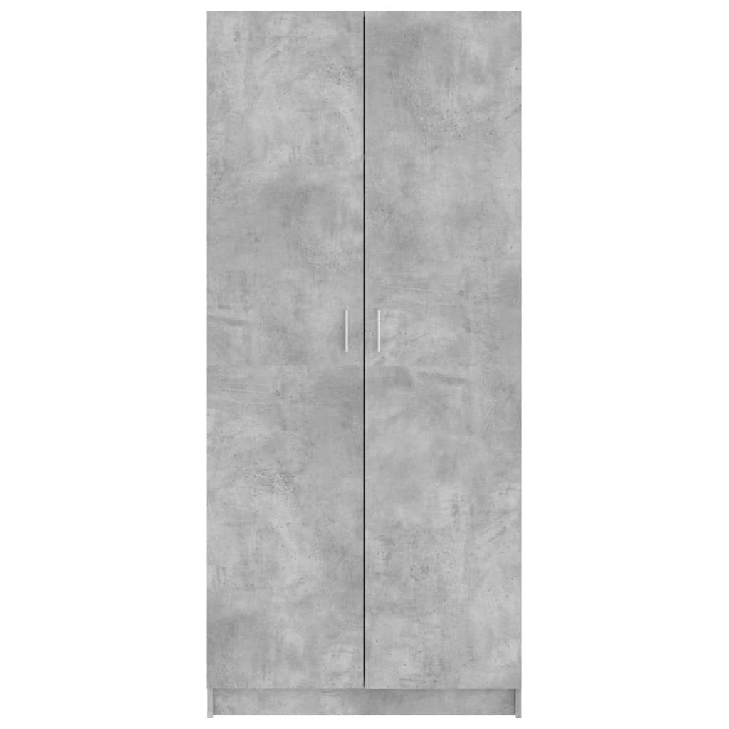 vidaXL Wardrobe Smoked Oak 80x50x180 cm Engineered Wood by vidaXL