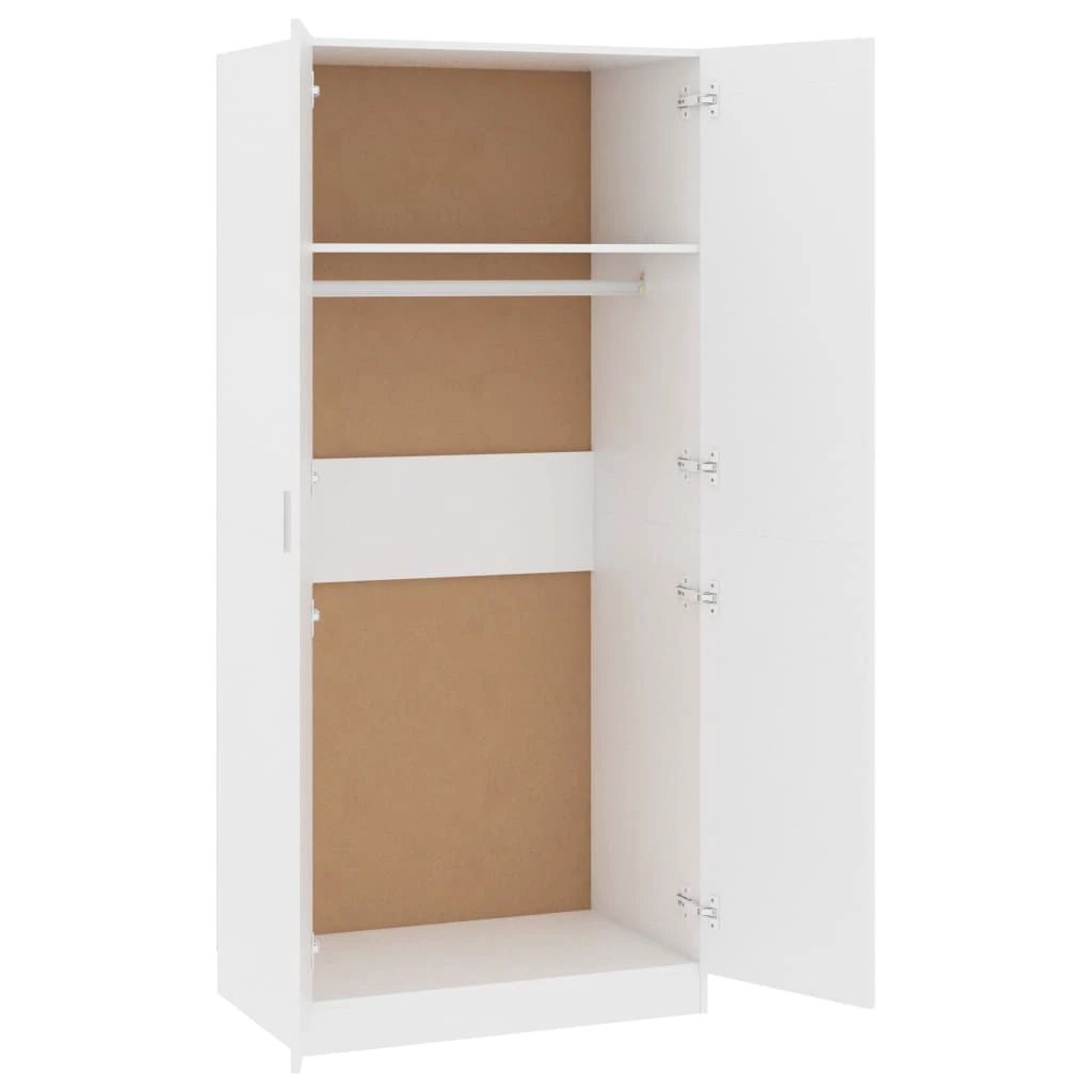 vidaXL Wardrobe Smoked Oak 80x50x180 cm Engineered Wood - Wardrobe
