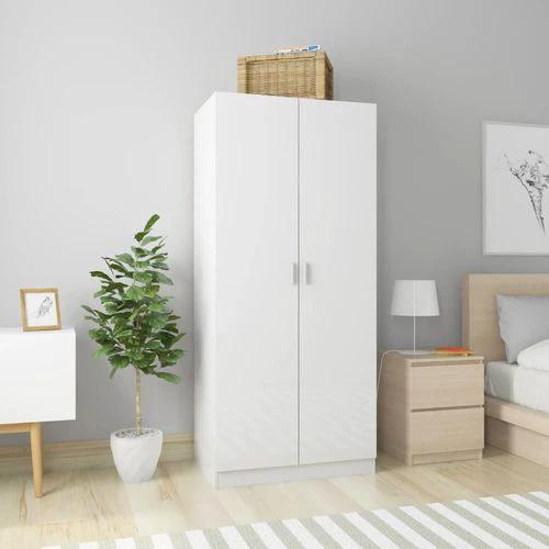 vidaXL Wardrobe Smoked Oak 80x50x180 cm Engineered Wood - Wardrobe