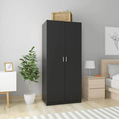 vidaXL Wardrobe Smoked Oak 80x50x180 cm Engineered Wood - Wardrobe