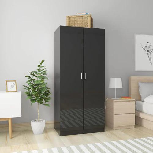 vidaXL Wardrobe Smoked Oak 80x50x180 cm Engineered Wood - Wardrobe