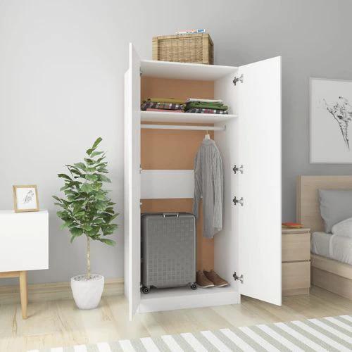 vidaXL Wardrobe Smoked Oak 80x50x180 cm Engineered Wood - Wardrobe