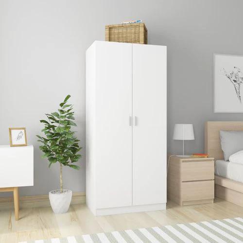 vidaXL Wardrobe Smoked Oak 80x50x180 cm Engineered Wood - Wardrobe