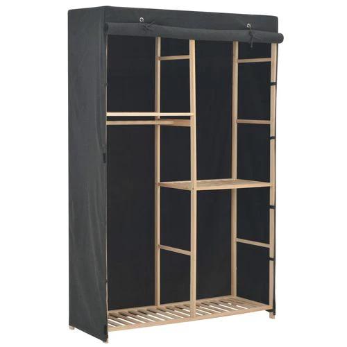 vidaXL 3-Tier Wardrobe Grey 110x40x170 cm Fabric by vidaXL
