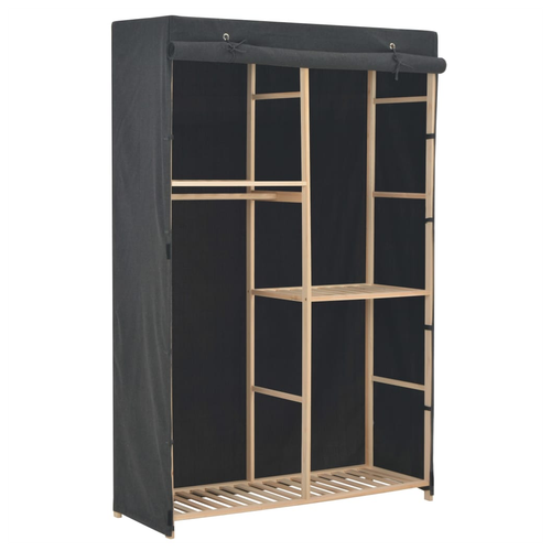 vidaXL 3-Tier Wardrobe Grey 110x40x170 cm Fabric by vidaXL