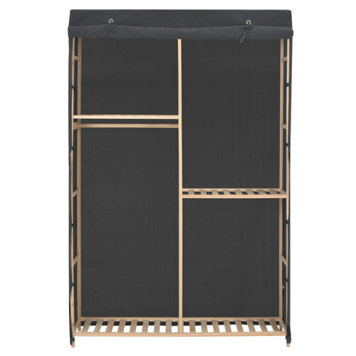 vidaXL 3-Tier Wardrobe Grey 110x40x170 cm Fabric by vidaXL