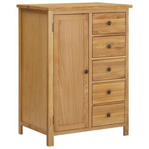 vidaXL Wardrobe 76x52x105 cm Solid Oak Wood - Wardrobe