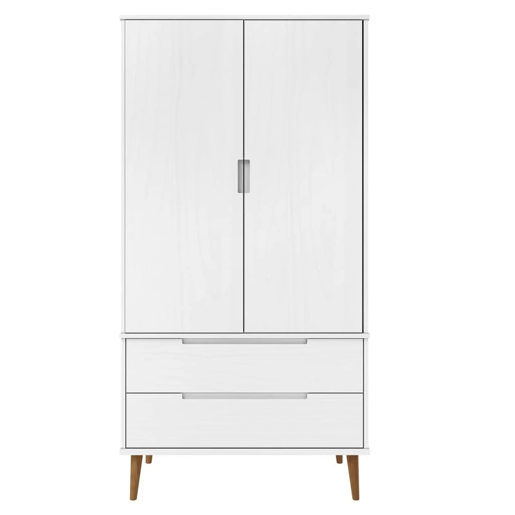 vidaXL Wardrobe MOLDE Brown 90x55x175 cm Solid Wood Pine - Wardrobe