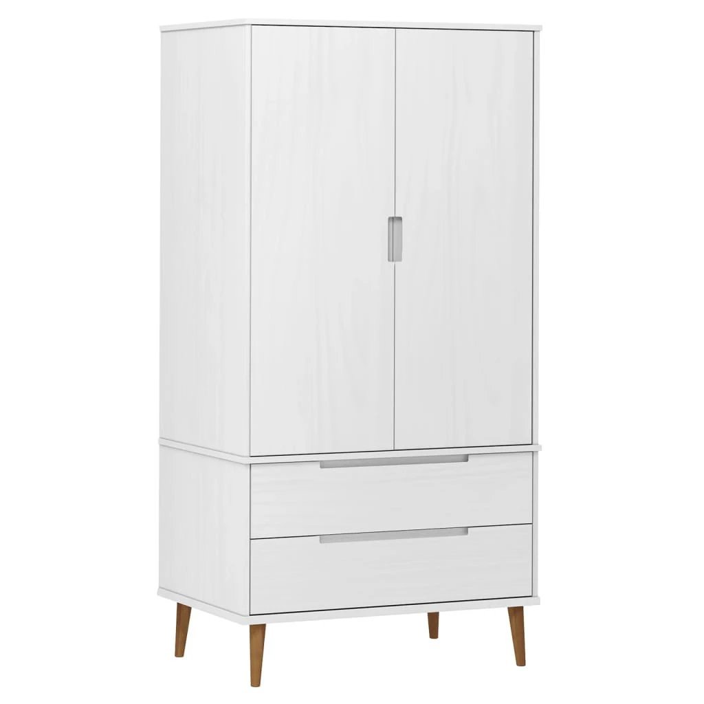 vidaXL Wardrobe MOLDE Brown 90x55x175 cm Solid Wood Pine - Wardrobe