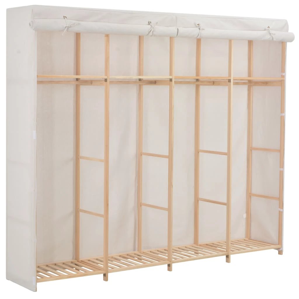 vidaXL Wardrobe White 200x40x170 cm Fabric by vidaXL