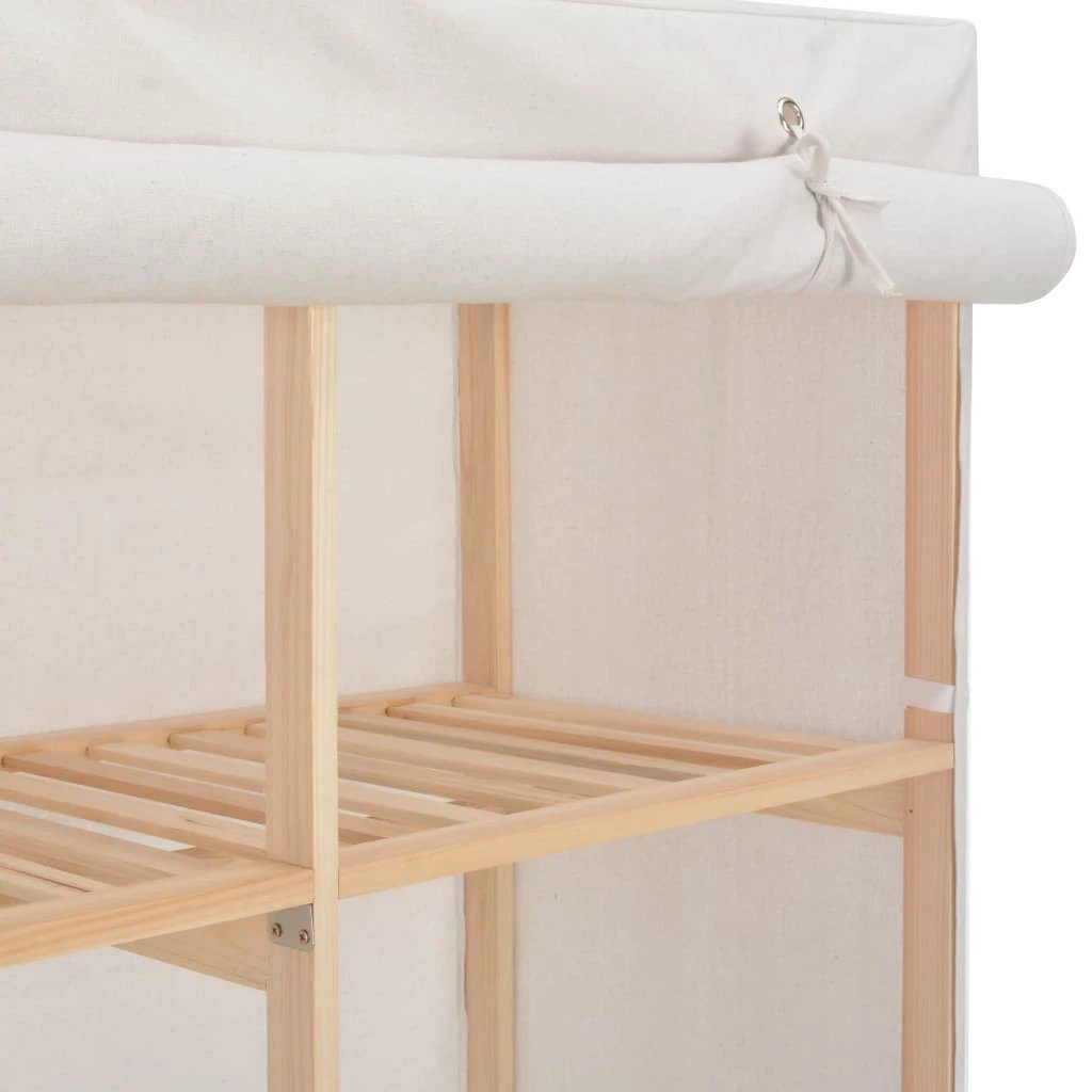 vidaXL Wardrobe White 200x40x170 cm Fabric by vidaXL