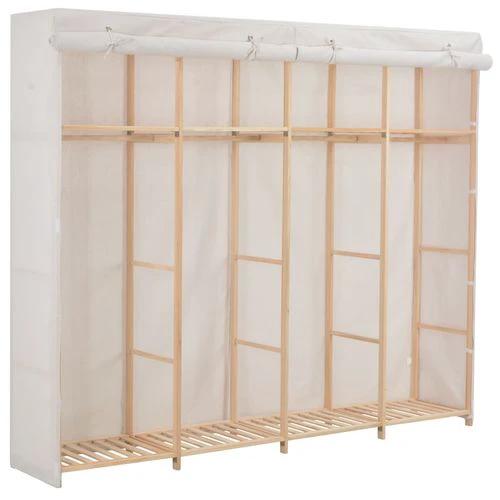 vidaXL Wardrobe White 200x40x170 cm Fabric by vidaXL