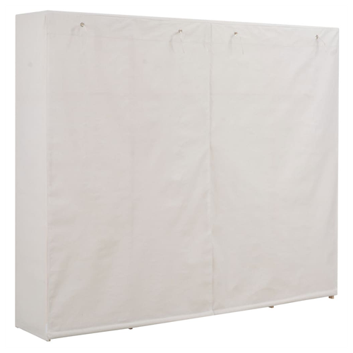 vidaXL Wardrobe White 200x40x170 cm Fabric by vidaXL