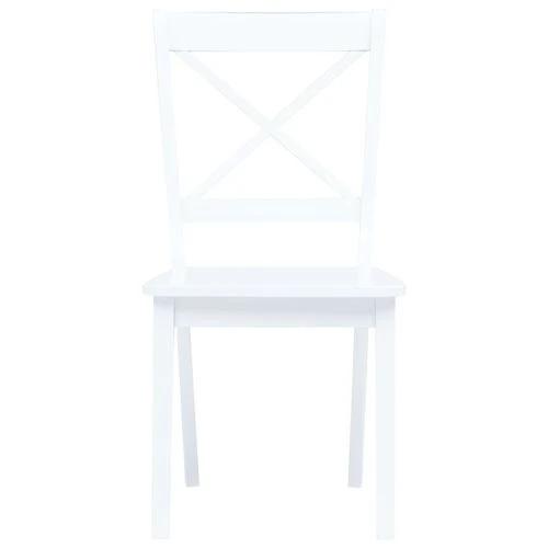 vidaXL 5 Piece Dining Set Solid Rubber Wood White by vidaXL