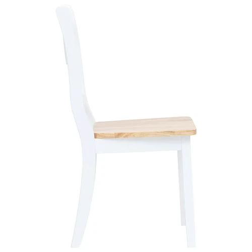 vidaXL 5 Piece Dining Set Solid Rubber Wood White by vidaXL