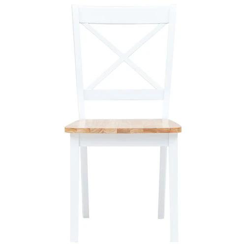 vidaXL 5 Piece Dining Set Solid Rubber Wood White by vidaXL