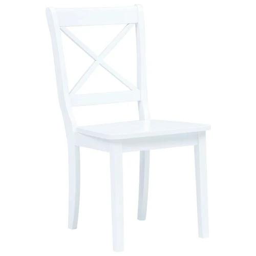 vidaXL 5 Piece Dining Set Solid Rubber Wood White by vidaXL