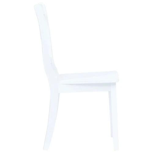 vidaXL 5 Piece Dining Set Solid Rubber Wood White by vidaXL