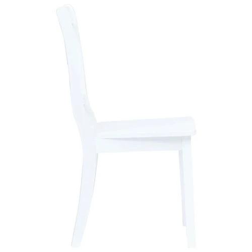 vidaXL 5 Piece Dining Set Solid Rubber Wood White -