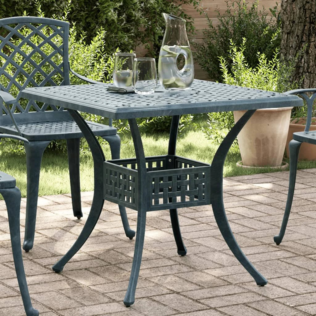vidaXL Garden Table Bronze 80x80x75 cm Cast Aluminium -