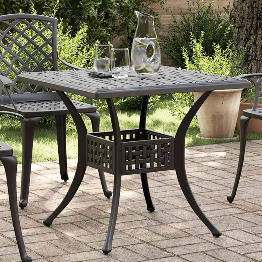 vidaXL Garden Table Bronze 80x80x75 cm Cast Aluminium -