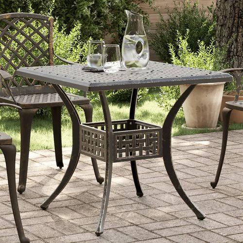 vidaXL Garden Table Bronze 80x80x75 cm Cast Aluminium by vidaXL
